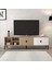 3806 Era Tv Ünitesi 180 cm 2 Kapaklı Raflı Sepet - Beyaz - Yunus 2