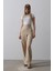 Beli Yarım Lastikli Palazzo Pantolon - Camel 4