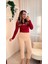 Kadın Üste Oturan Paçası Bilek Üzerinde Biten Atlas Kumaş Pantolon 36 (S) - 48 (4xl) 1