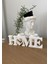 Home Yazılı Dekoratif Biblo Masaüstü Dekor - Beyaz 20 cm 2