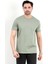 Erkek Bisiklet Yaka Basic %100 Pamuklu T-Shirt Yeşil - 25Y 2735 1