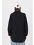 Siyah Oversize Basic Uzun Gömlek 4664A 5