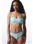 Yeşil Zigzag Straplez Balenli Bikini Üstü 4