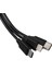 Powermaster 3 In 1 Siyah Şarj Data Kablosu Makaralı Type-C Micro Lightning Iphone Şarj Kablo 2