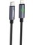 XS08 27W LED Işıklı Pd Type-C To Lightning Şarj Data Kablosu Ip Örgülü 1,2 2