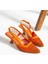 Turuncu File Detaylı Stiletto 3