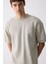 Loose Fit Bisiklet Yaka Kısa Kollu Ağır Kumaş Basic Düz Tişört B4844AX25SP 1