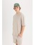 Loose Fit Bisiklet Yaka Kısa Kollu Ağır Kumaş Basic Düz Tişört B4844AX25SP 6