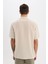 Relax Fit Polo Yaka Keten Görünümlü Yazlık Kısa Kollu Gömlek E1230AX25SM 11