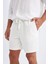 Relax Fit Beyaz Jean Bermuda Şort Z4460AZ24SM 5