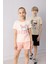 Kız Çocuk Pijama Takımı Baskılı Kısa Kollu Üst Beli Lastikli Şort E6227A825HS 2