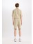 %100 Pamuk Regular Fit Düz Paça Şort E0442AX25SM 6