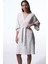 Renkli Sally Textured V Yaka Oversize Kimono 1