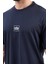 Erkek Bisiklet Yaka Strong Baskılı Pamuklu T-Shirt Lacivert - 2271-3 2