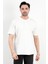 Erkek Bisiklet Yaka Basic Pamuklu T-Shirt Beyaz - 2271 1