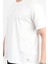 Erkek Bisiklet Yaka Basic Pamuklu T-Shirt Beyaz - 2271 2