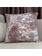 Yüksek Kaliteli Desenli Jakarlı Dokuma Kumaş Kırlent 45 x 43 cm (İçi Dolu) Bordo Ağırlıklı 4