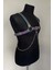 Rainbow Reflektörlü (Karanlıkta Parlayan) Zincir Detaylı Şık Erkek Göğüs Harness, Reflektörlü Clubwear M 3