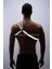 Reflektörlü (Karanlıkta Parlayan) Omuz Detaylı Şık Erkek Göğüs Harness, Çizgili Harness M 3