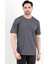 Erkek Bisiklet Yaka Basic Pamuklu T-Shirt Antrasit - 2271 1