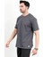 Erkek Bisiklet Yaka Basic Pamuklu T-Shirt Antrasit - 2271 5