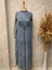 25Y9435 Elbise Kot Denim Yarım Düğme Kapama - Patisca - 25Y9435 - Mavi - 38 2
