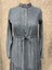 25Y9435 Elbise Kot Denim Yarım Düğme Kapama - Patisca - 25Y9435 - Mavi - 38 3