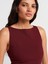 91099 Vücuda Oturan Midi Elbise-Bordo 3