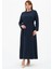 Bilcan Kadın Büyük Beden Krep Kumaş Kemerli Elbise 1