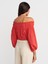 50258 Omuzları Açık Düğmeli Top-A.kırmızı 2