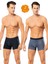 Looksense Erkek Dude 2 Li Düz ve Desenli Likralı Boxer 1406 1