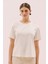 Bisiklet Yaka Kısa Kol Örme T-Shirt Bej Y2523832_024 1