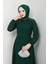 Kadın Kolu Taşlı Astarlı Şifon Elbise -PMK419 4