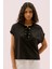 Kuş Gözü Detaylı Düşük Omuz T-Shirt Siyah Y2523824_001 1