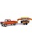 1/64 Hitch & Tow Series 31 - 1978 Ford F-150 Ranger Explorer In Maroon And Orange Explorer Stripes With Canoe Trailer And Canoe Rack 2