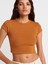 31810 Bisiklet Yaka Crop T-Shirt-A.kiremit 1