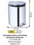 Paslanmaz Pedallı Çöp Kovası 25 Litre Galvaniz Iç Kovalı 1