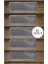 %100 Doğal Lateks Kaymaz Tabanlı Yıkanabilir 1o Adet Merdiven Halısı Soft Shaggy 27X67 cm 1