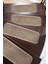 %100 Doğal Lateks Kaymaz Tabanlı Yıkanabilir 1o Adet Merdiven Halısı Soft Shaggy 27X67 cm 3