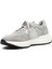 Kadın Gri Bağcıklı Kalın Tabanlı Süet Deri Sneaker 3