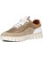 Kadın Vizon Bağcıklı Kalın Tabanlı Süet Deri Sneaker 4