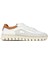 Kadın Beyaz Bağcıklı Kalın Tabanlı Süet Deri Sneaker 1