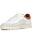 Kadın Beyaz Bağcıklı Kalın Tabanlı Süet Deri Sneaker 4