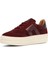 Kadın Bordo Bağcıklı Kalın Tabanlı Süet Deri Sneaker 4