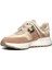 Kadın Pudra Bağcıklı Kalın Tabanlı Süet Deri Sneaker 4