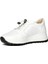 Kadın Beyaz Bağcıklı Kalın Tabanlı Deri Sneaker 4