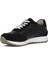 Kadın Siyah Bağcıklı Kalın Tabanlı Süet Deri Sneaker 4