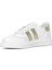 Kadın Beyaz Altın Bağcıklı Kalın Tabanlı Deri Sneaker 4