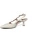 Kadın Beyaz İnce Topuklu Rugan Deri Klasik Ayakkabı 4