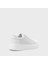 Erkek Beyaz Bağcıklı Kalın Tabanlı Deri Sneaker 5